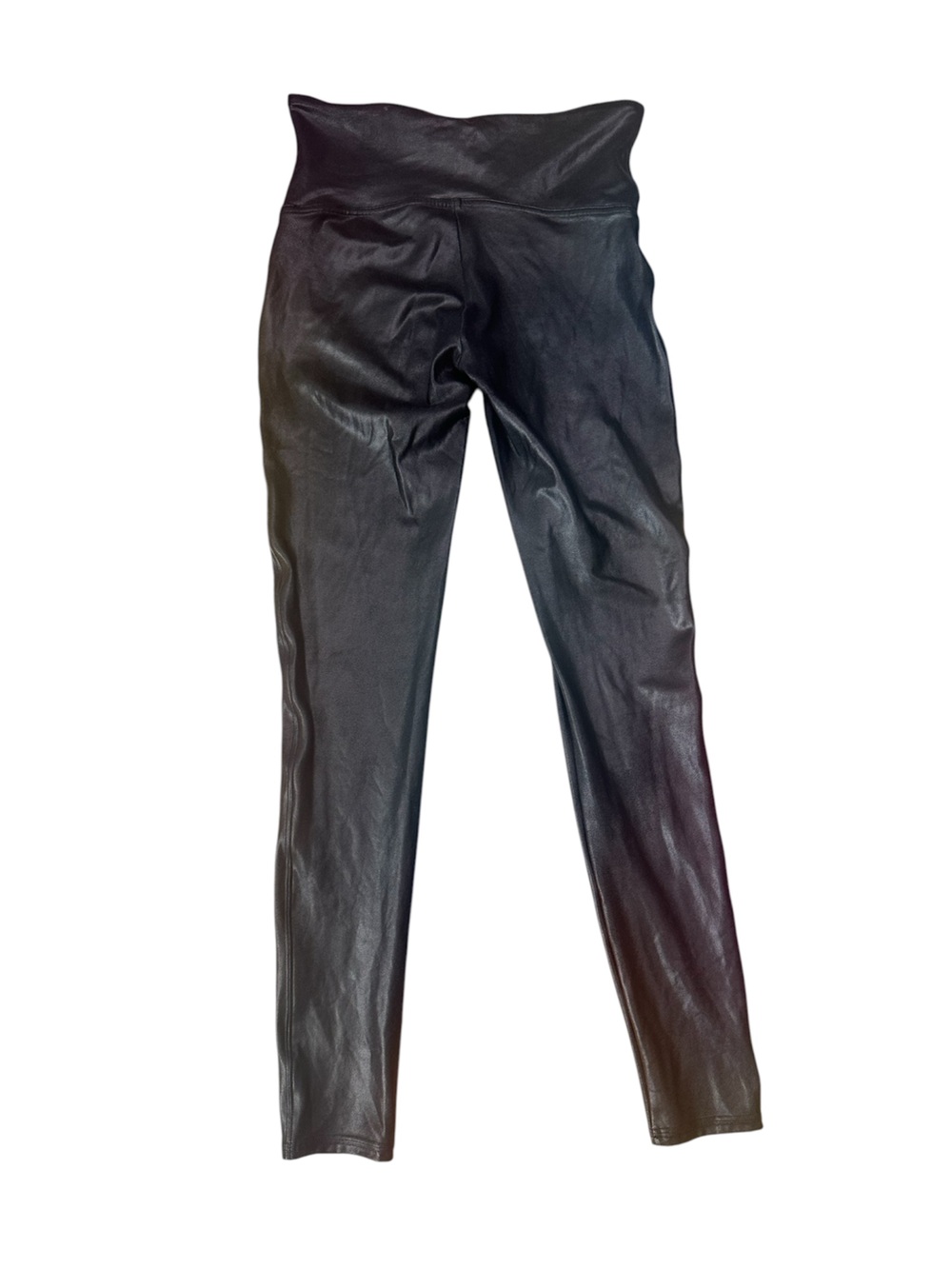 SPANX Black Faux Leather High-Waist Leggings - Picture 2 of 3